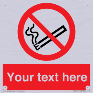 Custom No E-cigarettes / Vaping Sign